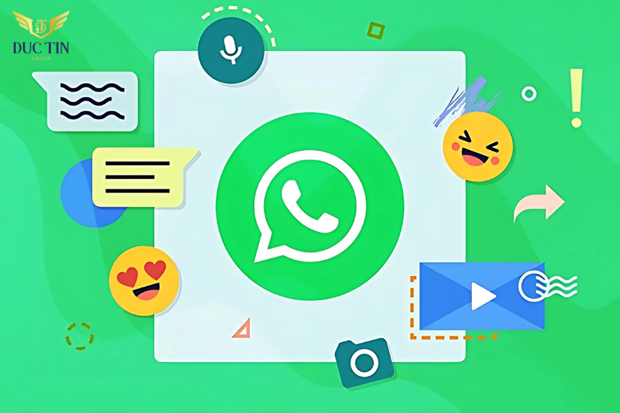 Sử dụng các tính năng như gọi điện, nhắn tin, gửi nhãn dán, icon trên WhatsApp